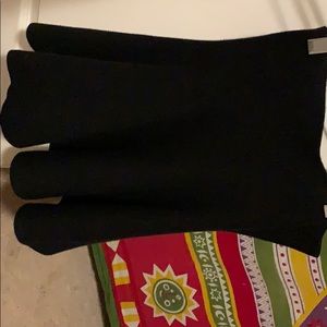 Black cotton hi-rise skirt